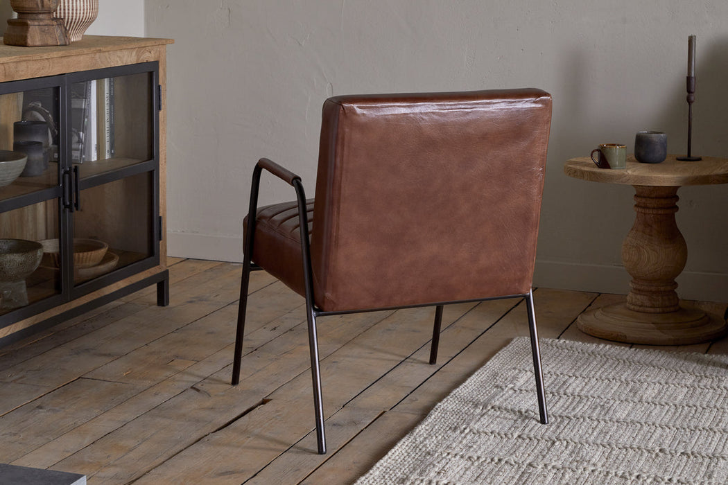 Hadithi Leather Occasional Chair Chocolate Brown