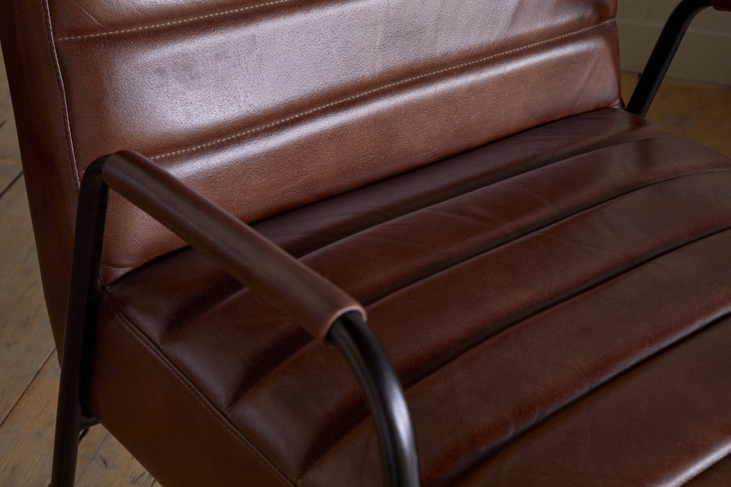 Hadithi Leather Occasional Chair Chocolate Brown