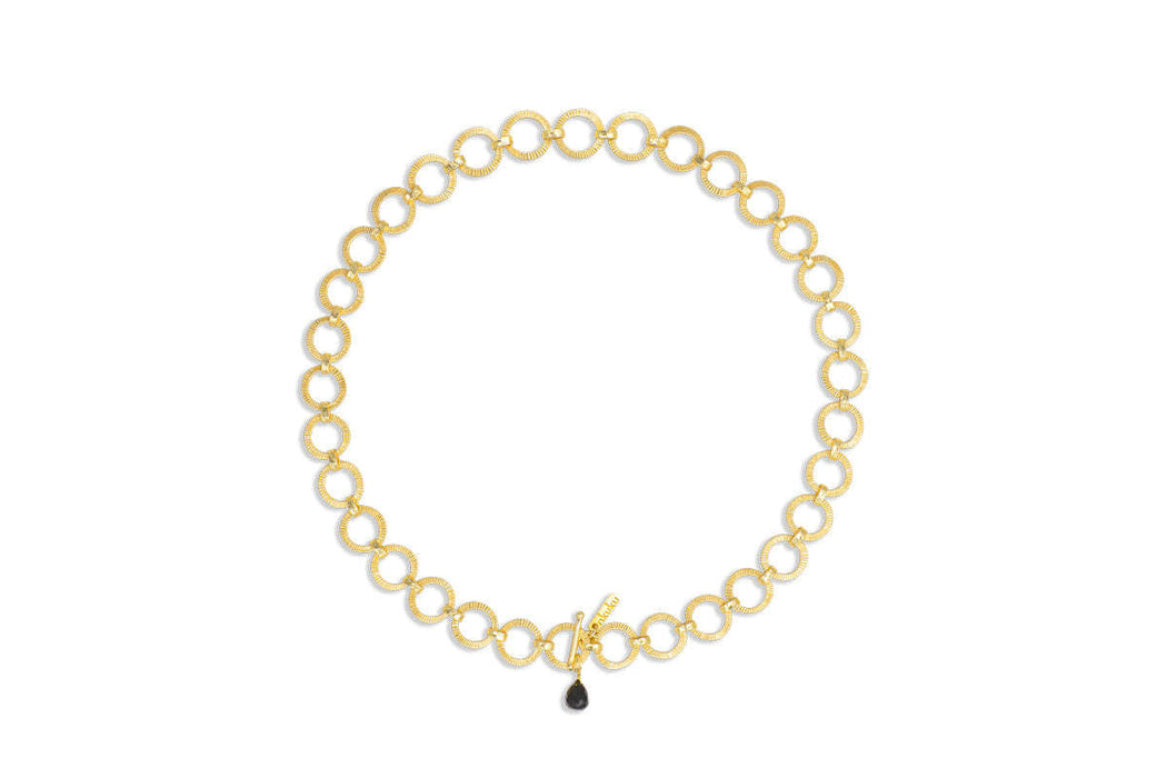 Hara Onyx Necklace Gold