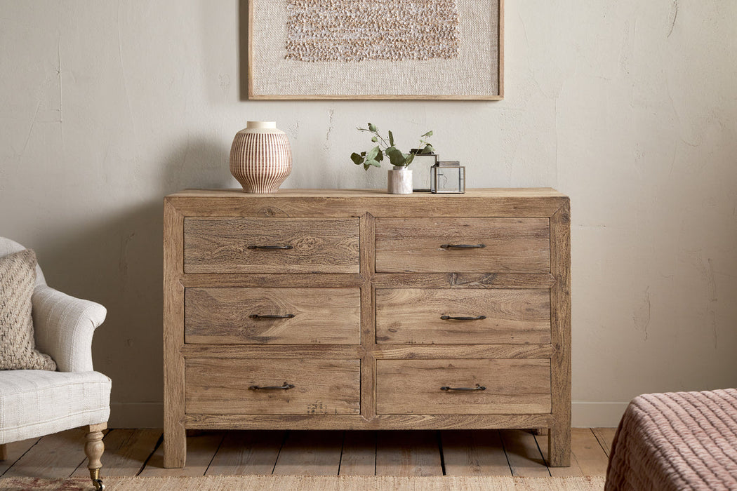 Iya Reclaimed Wood Chest Of Drawers Natural Large