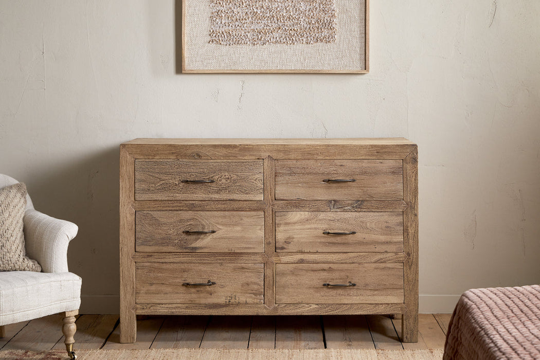 Iya Reclaimed Wood Chest Of Drawers Natural Large