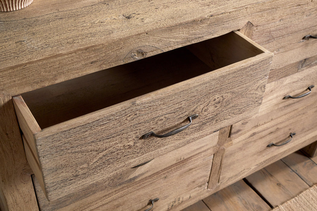 Iya Reclaimed Wood Chest Of Drawers Natural Large
