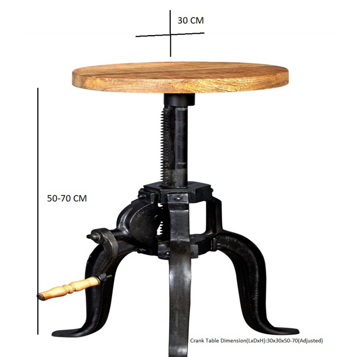 Cosmo Industrial Small Crank Table