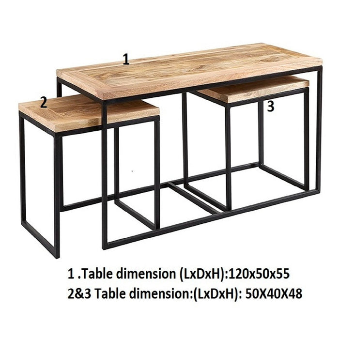 Cosmo Industrial John Long Coffee Table Set