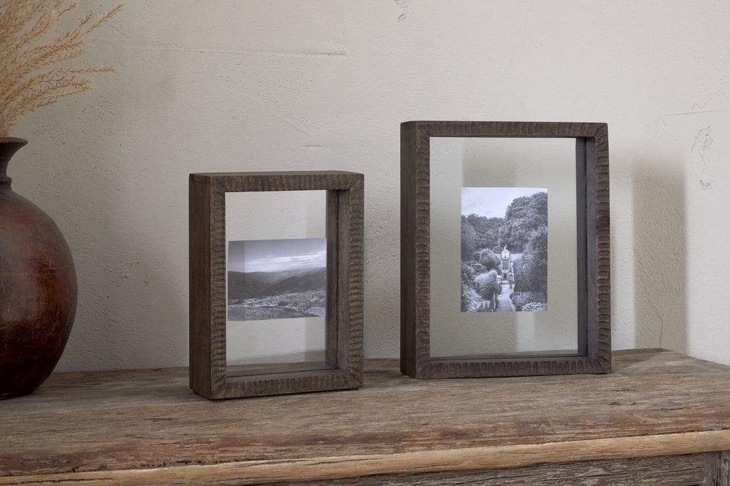 Indu Standing Mango Wood Frame Dark Ash