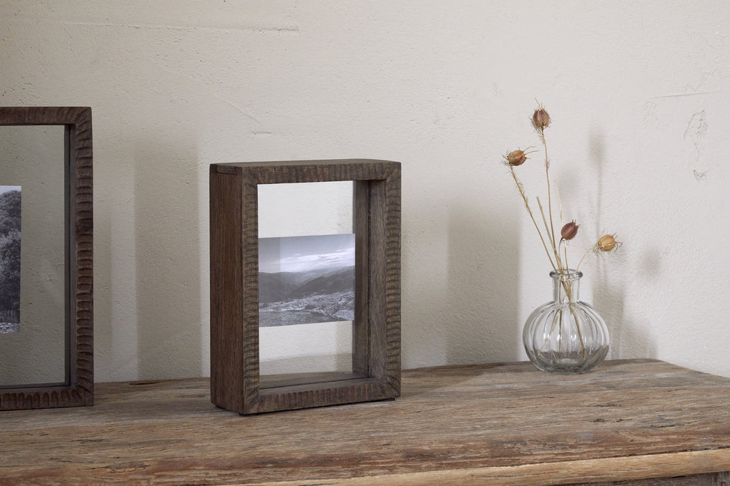 Indu Standing Mango Wood Frame Dark Ash