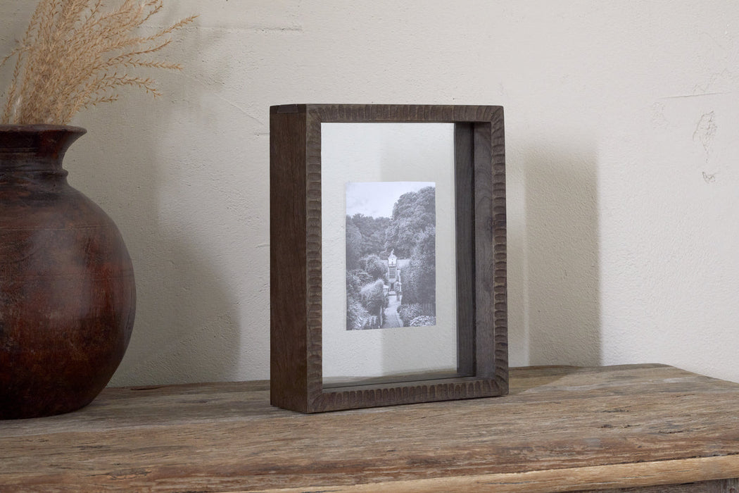 Indu Standing Mango Wood Frame Dark Ash