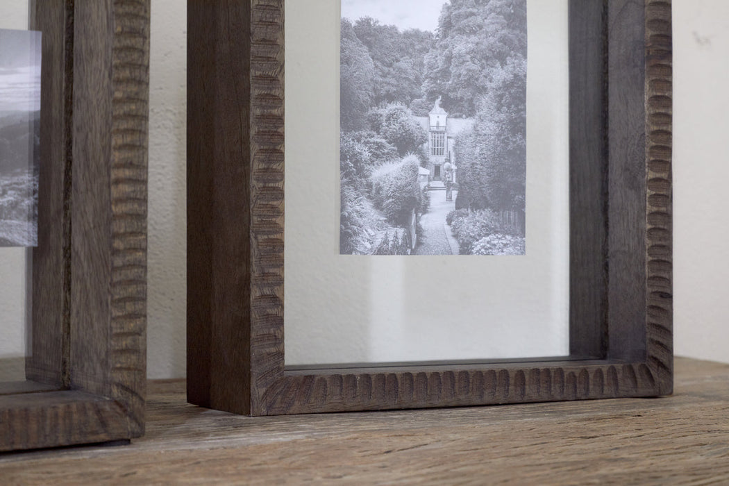 Indu Standing Mango Wood Frame Dark Ash
