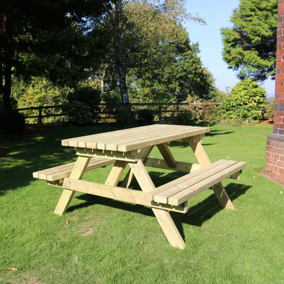 Heavy Duty 180cm Picnic Table 180cm Wooden Picnic Table  Garden Dining Set (Seats 8)
