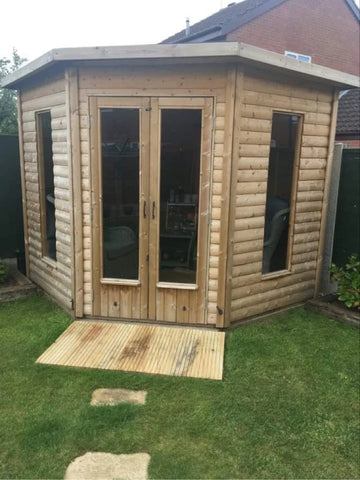 Glossop Corner Summerhouse Premium Pressure Treated Timber Garden Retreat