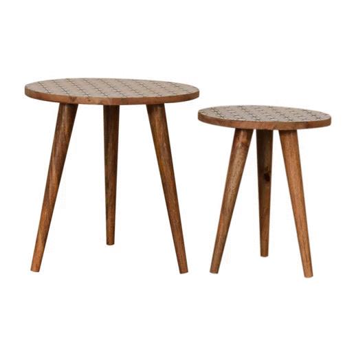The Prima Solid Wood Nesting Tables