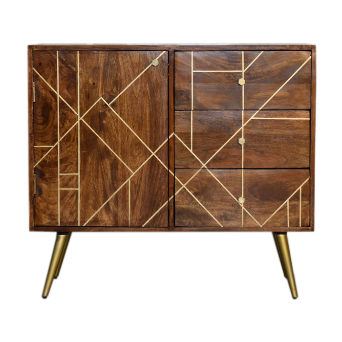 The Abstract Chestnut & Geometric Inlay Sideboard