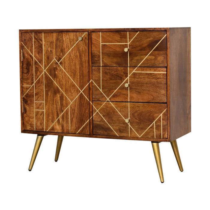 The Abstract Chestnut & Geometric Inlay Sideboard