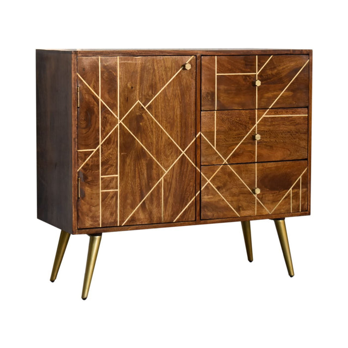 The Abstract Chestnut & Geometric Inlay Sideboard