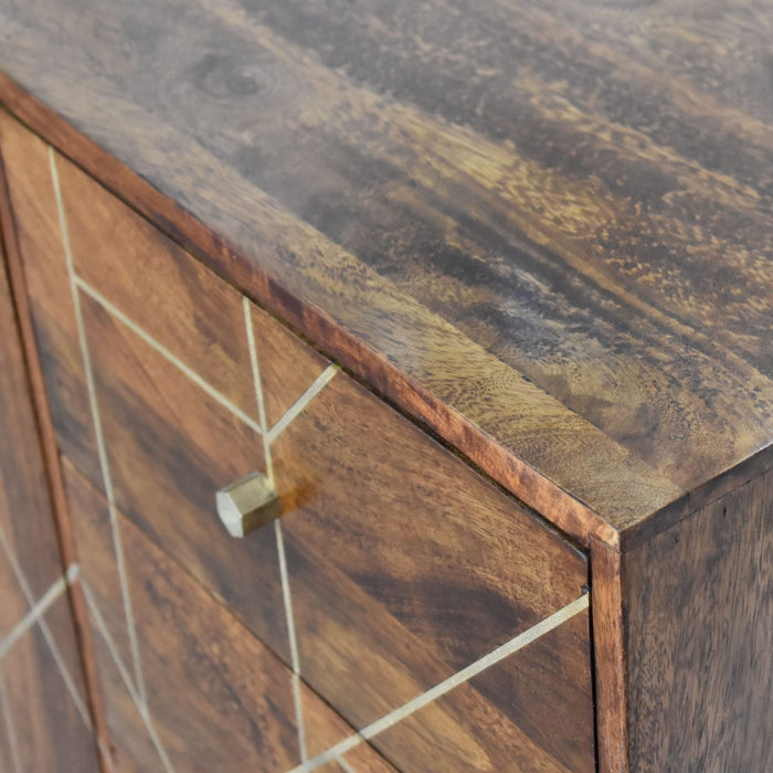 The Abstract Chestnut & Geometric Inlay Sideboard
