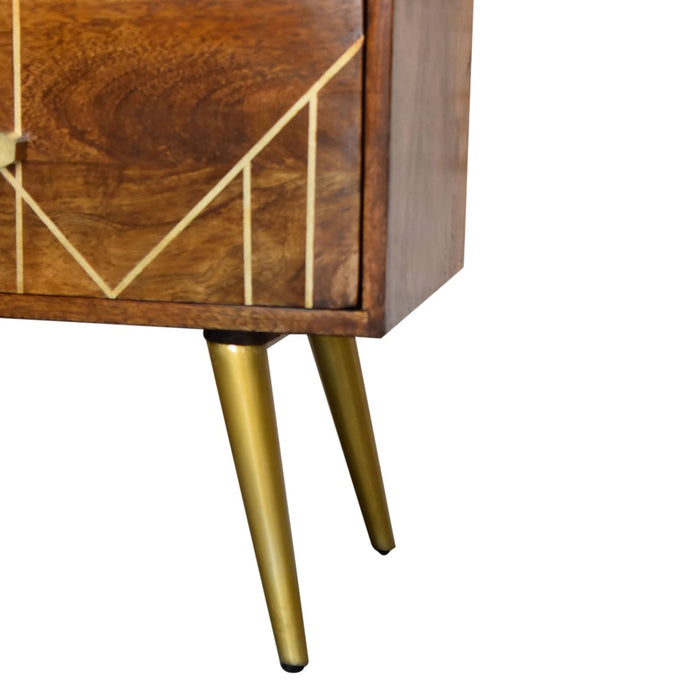 The Abstract Chestnut & Geometric Inlay Sideboard