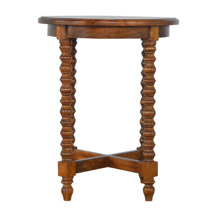 The Organic Mango Wood Round Tea Table