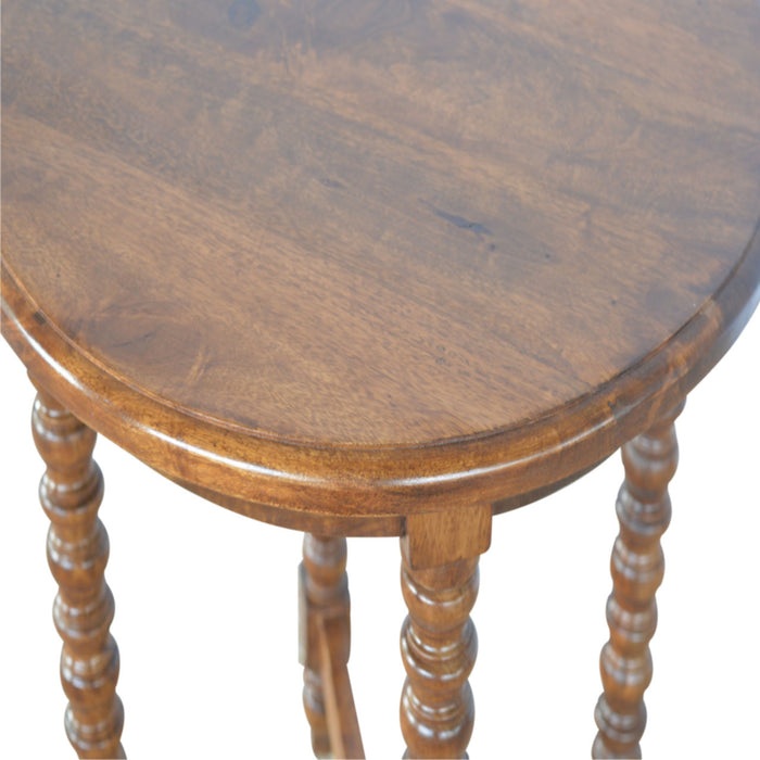 The Organic Mango Wood Round Tea Table