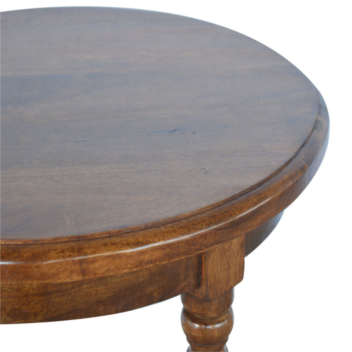 The Organic Mango Wood Round Tea Table