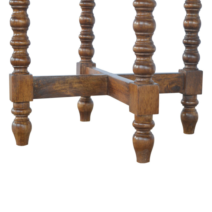 The Organic Mango Wood Round Tea Table