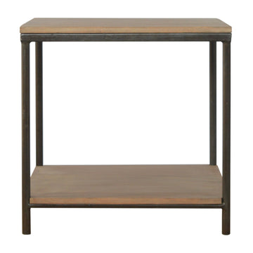The Cube Geometric Solid Mango Side Table