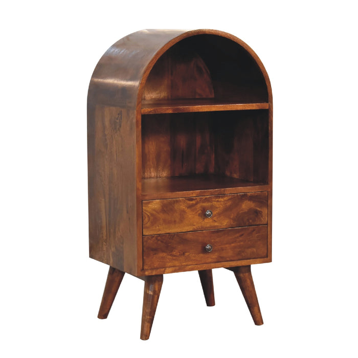 The Chestnut Round Display Cabinet