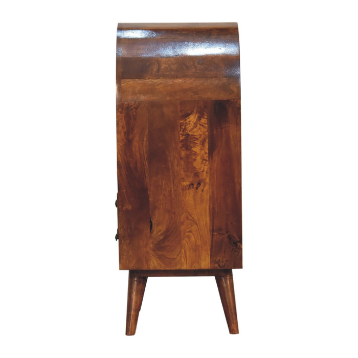 The Chestnut Round Display Cabinet