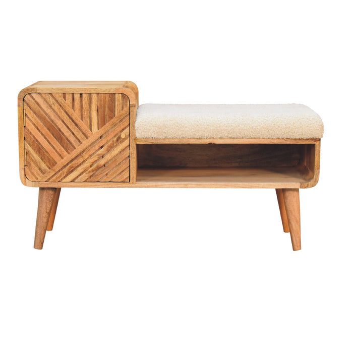 The Bouclé Carved Telephone Table