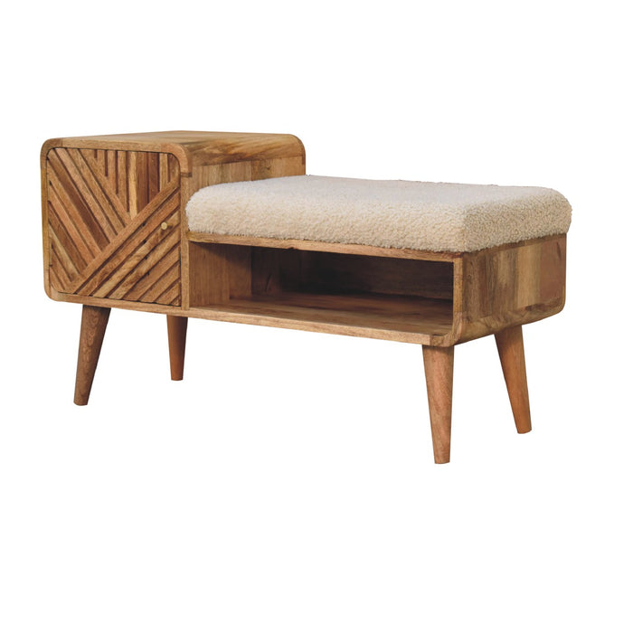 The Bouclé Carved Telephone Table