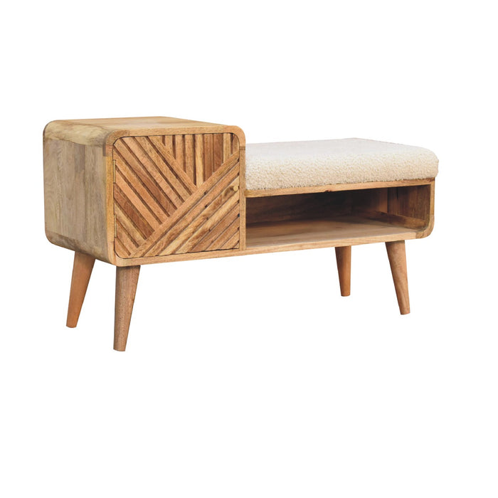 The Bouclé Carved Telephone Table