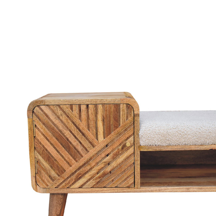 The Bouclé Carved Telephone Table