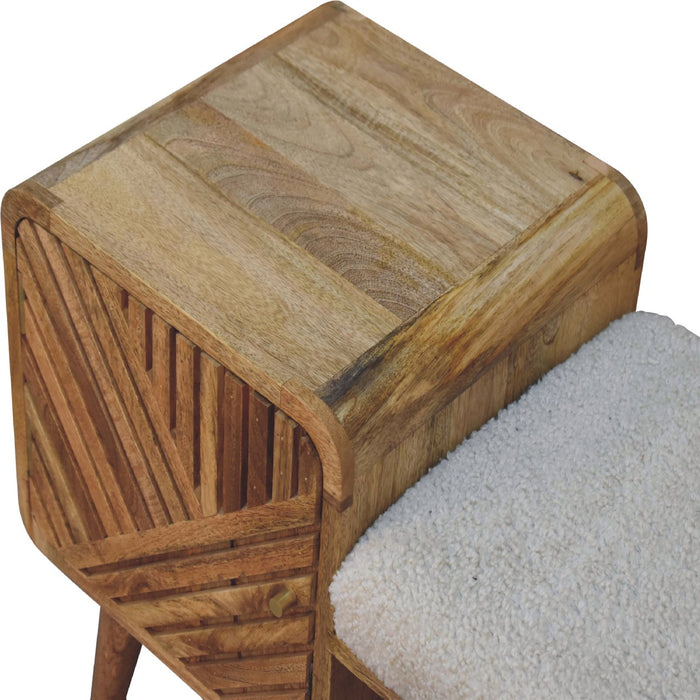The Bouclé Carved Telephone Table