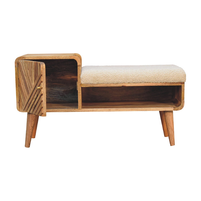 The Bouclé Carved Telephone Table