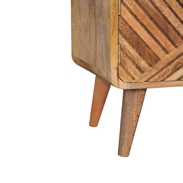 The Bouclé Carved Telephone Table