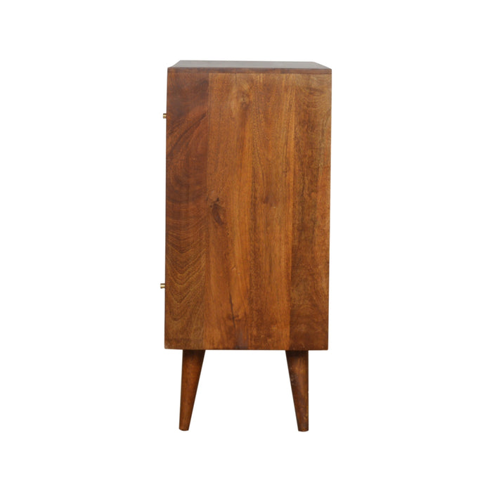 The Tile Carved Chestnut Storage Chest