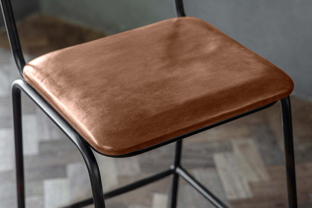 Iswa Leather Cane Counter Chair