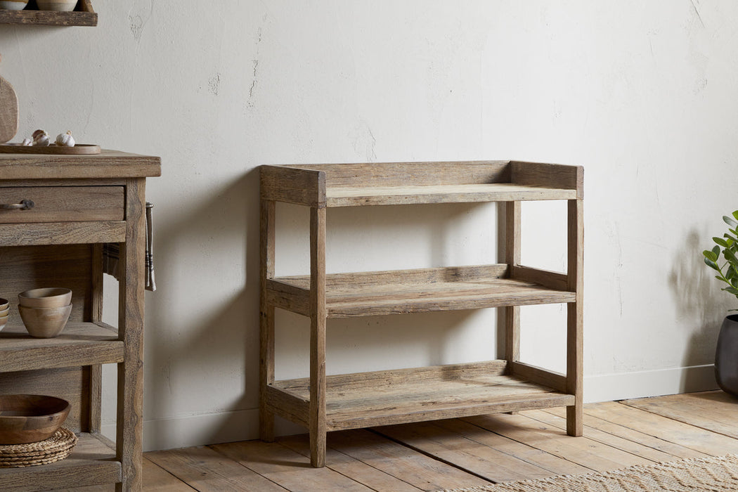 Ibo Reclaimed Wood Pantry Standing Shelves Natural