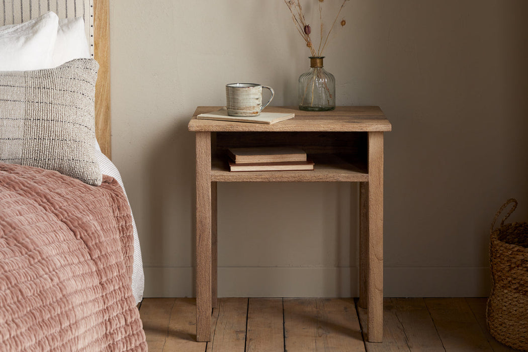Iya Reclaimed Wood Bedside Table Natural