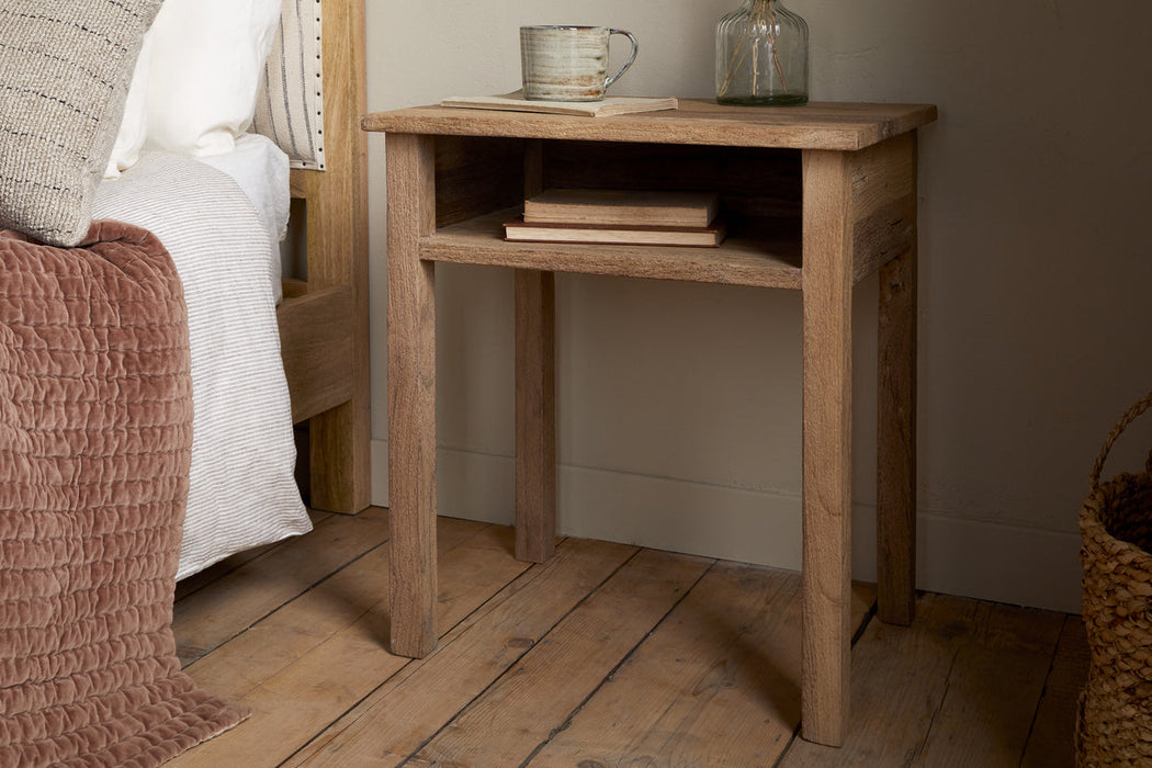 Iya Reclaimed Wood Bedside Table Natural