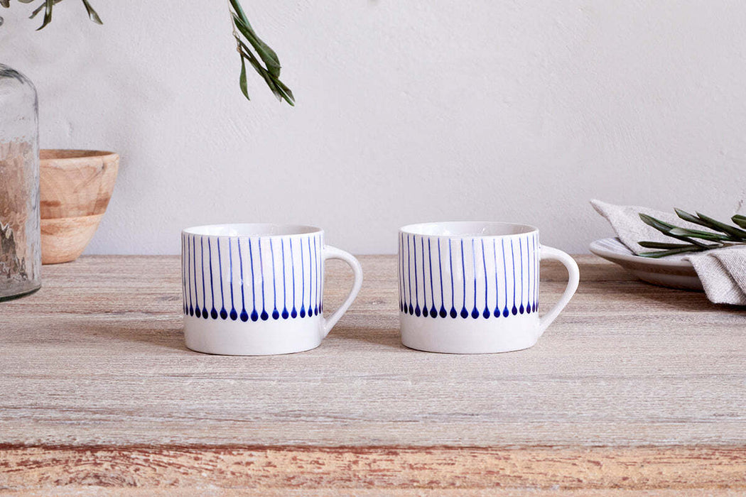 Iba Mug Indigo Set Of 2 Small