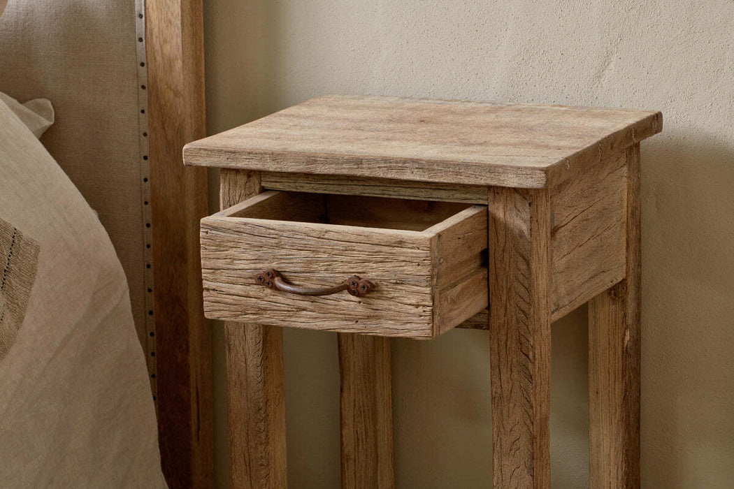Ibo Reclaimed Wood Bedside Table Natural