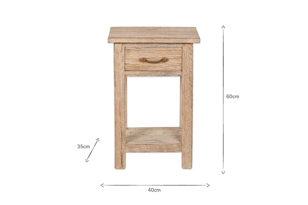 Ibo Reclaimed Wood Bedside Table Natural