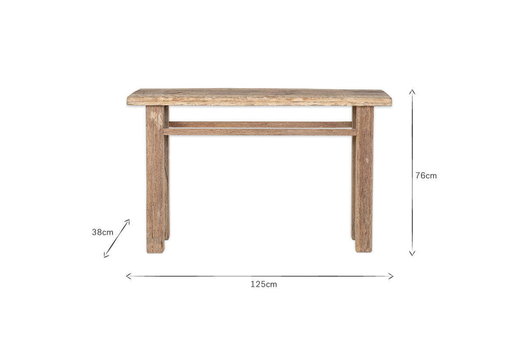 Ibo Reclaimed Wood Console Table Natural