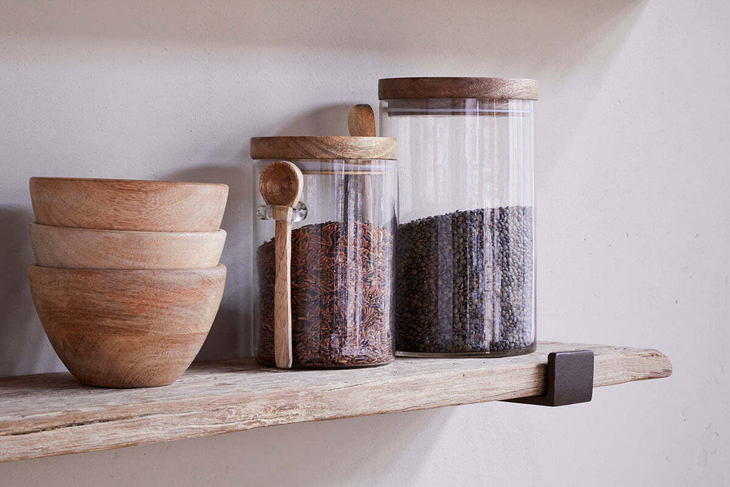 Ibo Reclaimed Wood Iron Shelf Natural