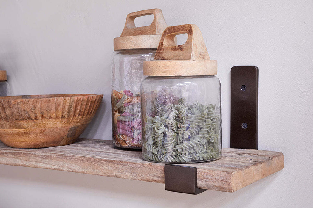 Ibo Reclaimed Wood Iron Shelf Natural