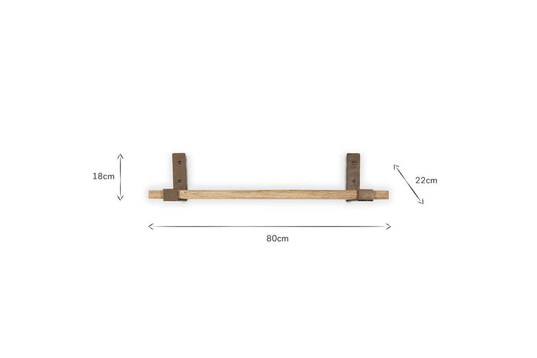 Ibo Reclaimed Wood Iron Shelf Natural