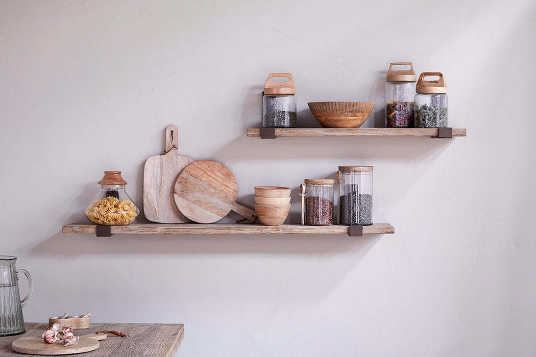 Ibo Reclaimed Wood Iron Shelf Natural