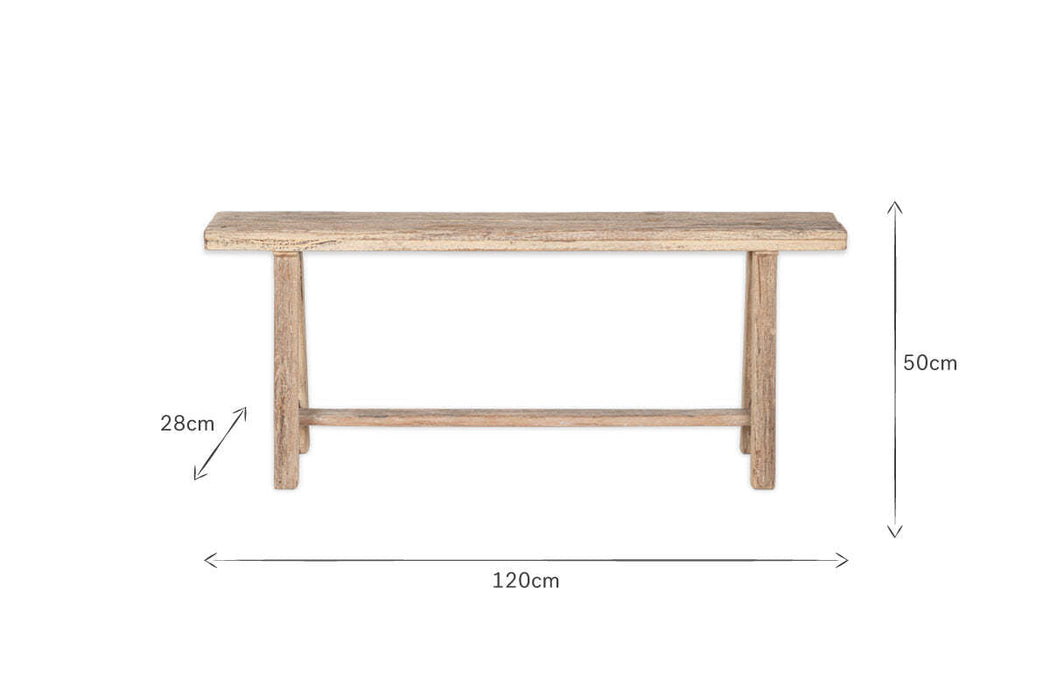 Ibo Reclaimed Wood Long Bench Natural