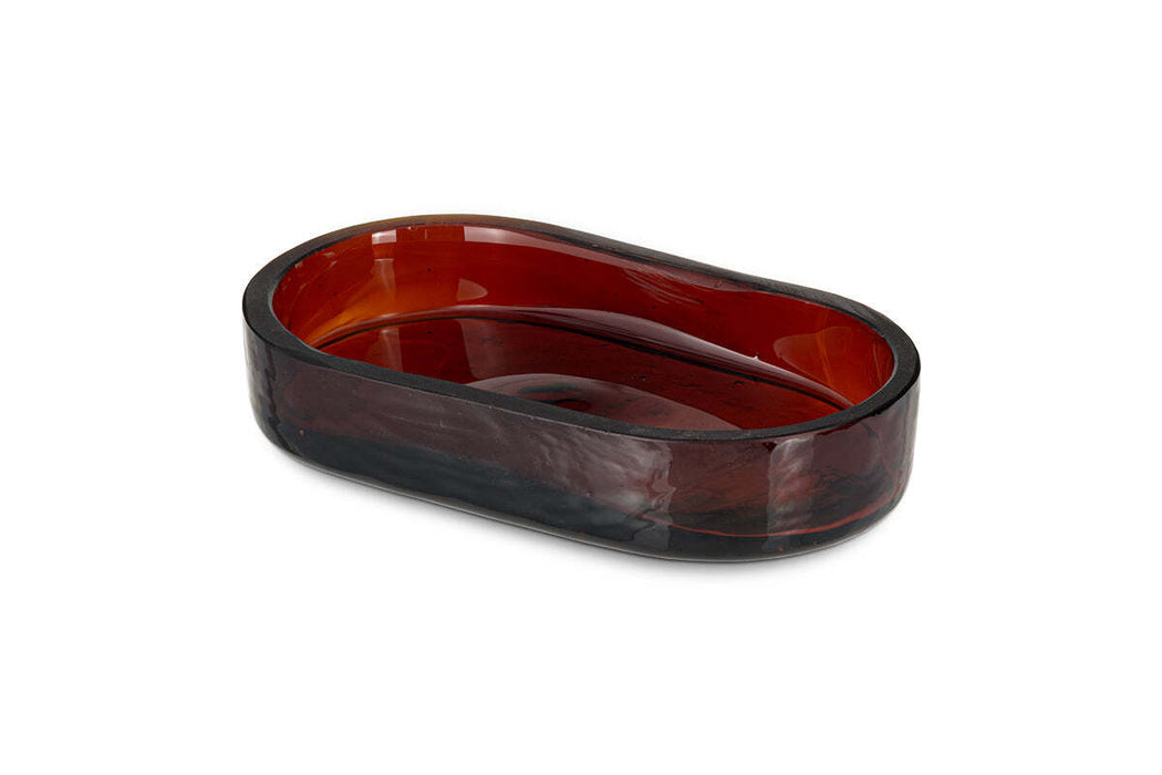 Ilcoso Recycled Hammered Glass Soap Pump Amber