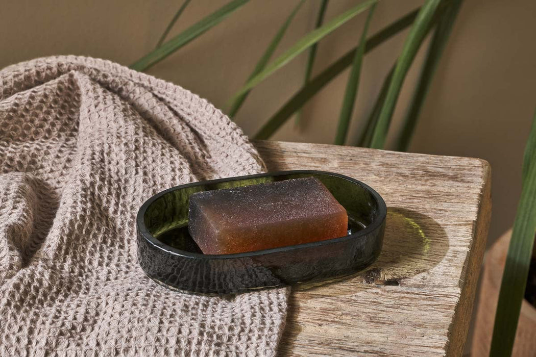 Ilcoso Recycled Hammered Glass Soap Pump Green